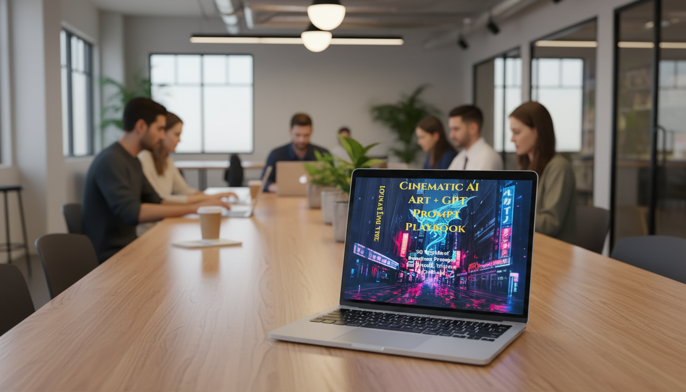 CINEMATIC AI ART + GPT PROMPTS PREMIUM PLAYBOOK COMBINATION PLR / MRR