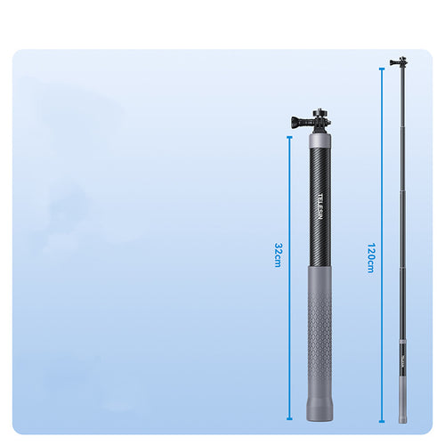 1.2m Carbon Fiber Selfie Stick for GoPro & Insta360 – Lightweight Panoramic Camera Extension Rod for Action Shots & Vlogging